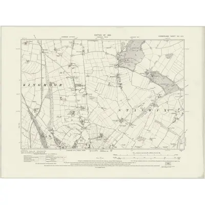 1924 Map of Cumberland XVI.SE, 1926 Print