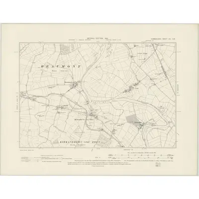 1899 Map of Cumberland XVI.SW, 1901 Print