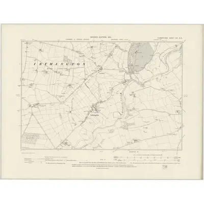 1899 Map of Cumberland XVII.NE, 1901 Print