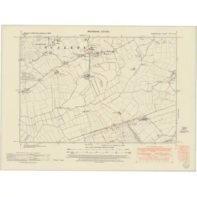 1945 Map of Cumberland XVII.NW, 1952 Print