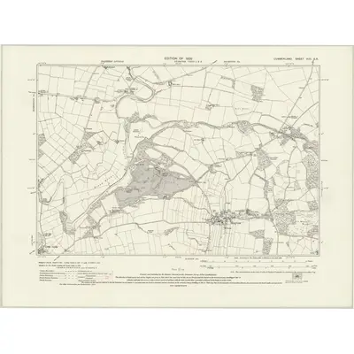 1924 Map of Cumberland XVII.SE, 1926 Print