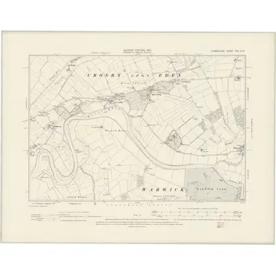 1899 Map of Cumberland XVII.SW, 1901 Print
