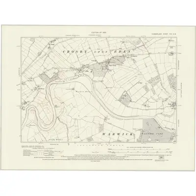 1924 Map of Cumberland XVII.SW, 1926 Print