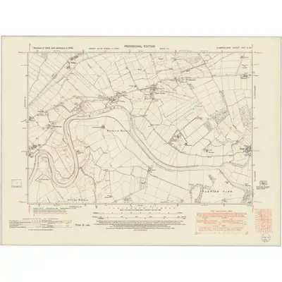 1946 Map of Cumberland XVII.SW, 1952 Print