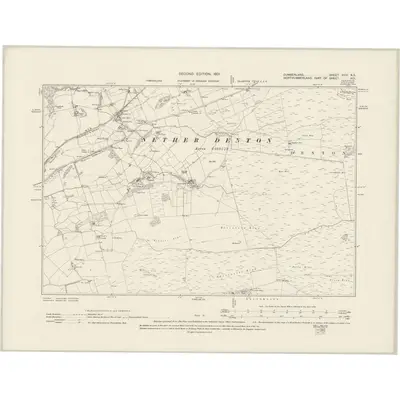 1899 Map of Cumberland XVIII.NE, 1901 Print