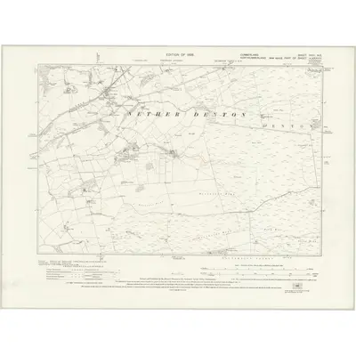 1924 Map of Cumberland XVIII.NE, 1926 Print