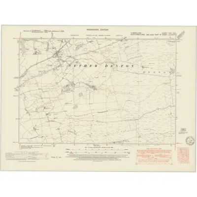 1946 Map of Cumberland XVIII.NE, 1951 Print