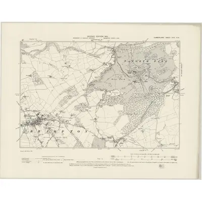 1899 Map of Cumberland XVIII.NW, 1901 Print