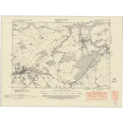 1946 Map of Cumberland XVIII.NW, 1952 Print