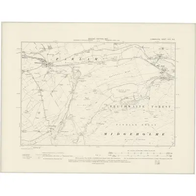 1899 Map of Cumberland XVIII.SE, 1901 Print