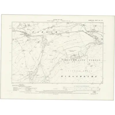 1924 Map of Cumberland XVIII.SE, 1926 Print