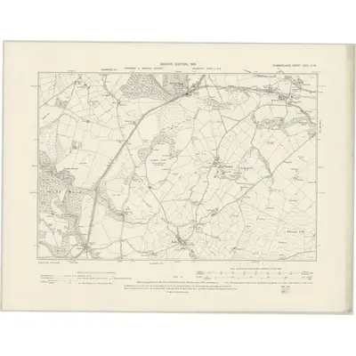 1899 Map of Cumberland XVIII.SW, 1901 Print