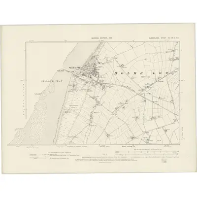 1899 Map of Cumberland XX.SW & SE, 1901 Print