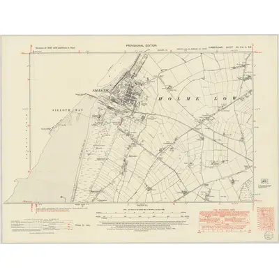 1950 Map of Cumberland XX.SW & SE, 1952 Print