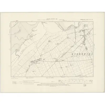 1899 Map of Cumberland XXI.NE, 1901 Print