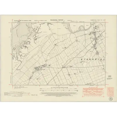 1946 Map of Cumberland XXI.NE, 1951 Print