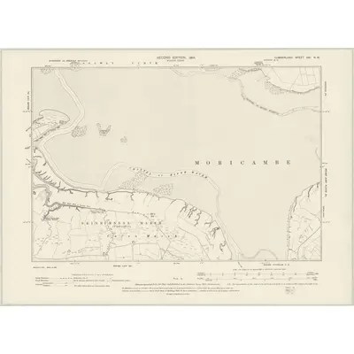 1899 Map of Cumberland XXI.NW, 1901 Print