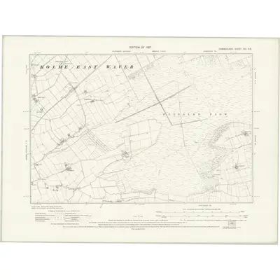 1924 Map of Cumberland XXI.SE, 1927 Print
