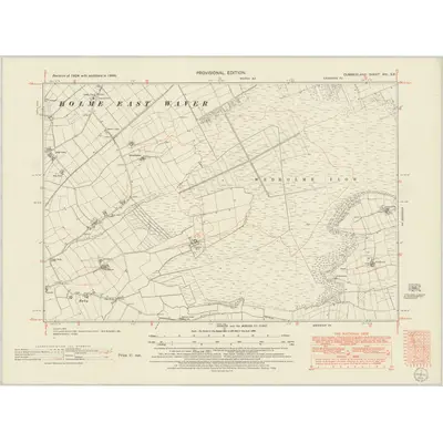 1946 Map of Cumberland XXI.SE, 1952 Print