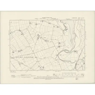 1899 Map of Cumberland XXI.SW, 1901 Print