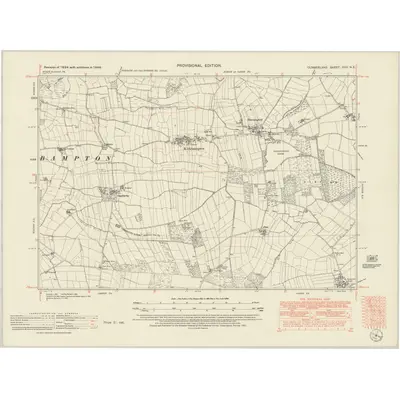 1946 Map of Cumberland XXII.NE, 1951 Print