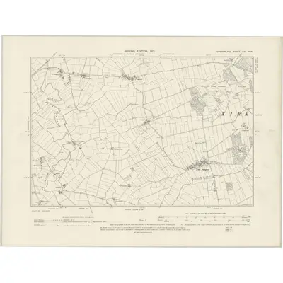1899 Map of Cumberland XXII.NW, 1901 Print