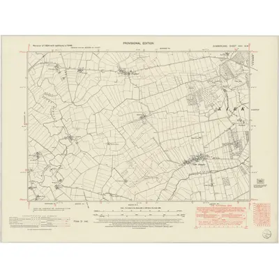 1946 Map of Cumberland XXII.NW, 1951 Print