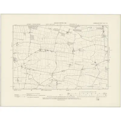 1899 Map of Cumberland XXII.SE, 1901 Print