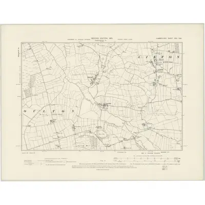 1899 Map of Cumberland XXII.SW, 1901 Print