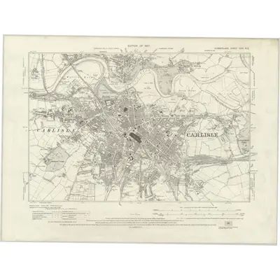 1924 Map of Cumberland XXIII.NE, 1927 Print