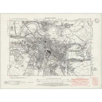 1938 Map of Cumberland XXIII.NE, 1946 Print
