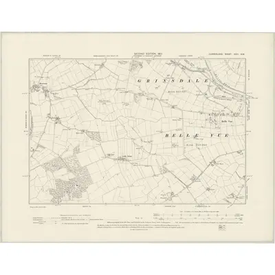 1899 Map of Cumberland XXIII.NW, 1901 Print