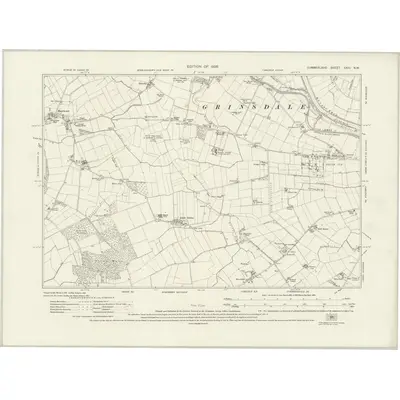 1924 Map of Cumberland XXIII.NW, 1926 Print