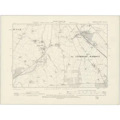 1899 Map of Cumberland XXIII.SE, 1901 Print