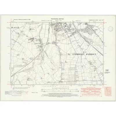 1938 Map of Cumberland XXIII.SE, 1946 Print