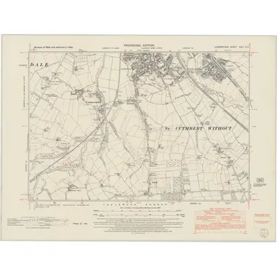 1946 Map of Cumberland XXIII.SE, 1953 Print