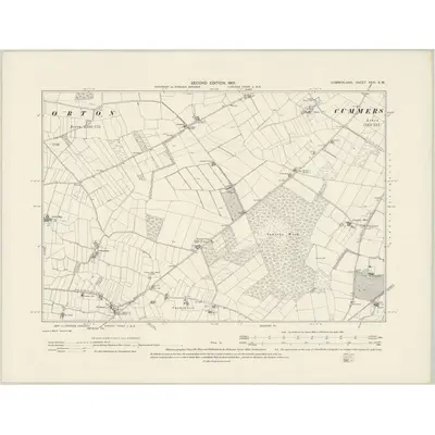 1899 Map of Cumberland XXIII.SW, 1901 Print