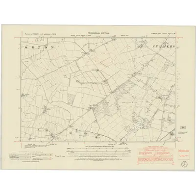 1946 Map of Cumberland XXIII.SW, 1952 Print