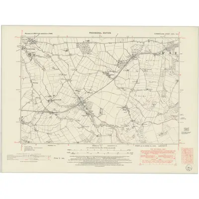 1946 Map of Cumberland XXIV.NE, 1952 Print