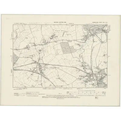 1899 Map of Cumberland XXIV.NW, 1901 Print