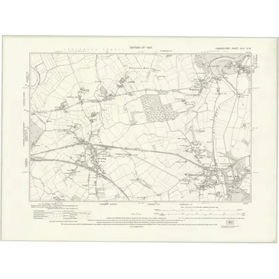 1923 Map of Cumberland XXIV.NW, 1927 Print