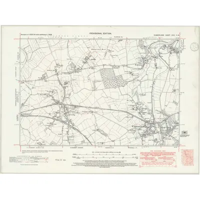1938 Map of Cumberland XXIV.NW, 1946 Print