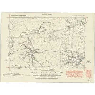 1946 Map of Cumberland XXIV.NW, 1952 Print