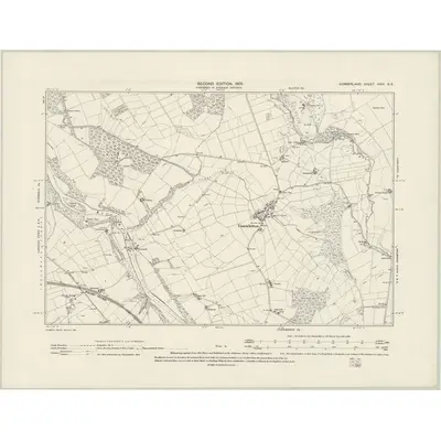 1899 Map of Cumberland XXIV.SE, 1901 Print