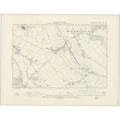 1899 Map of Cumberland XXIV.SW, 1901 Print