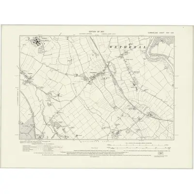1924 Map of Cumberland XXIV.SW, 1927 Print