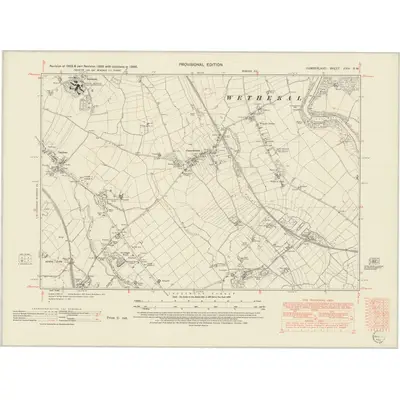 1946 Map of Cumberland XXIV.SW, 1952 Print