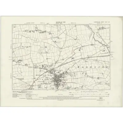 1924 Map of Cumberland XXIX.NW, 1926 Print