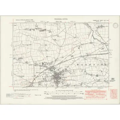 1938 Map of Cumberland XXIX.NW, 1946 Print