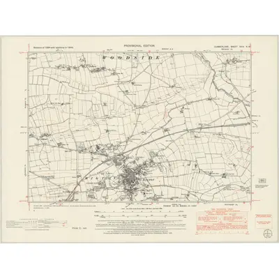 1946 Map of Cumberland XXIX.NW, 1952 Print